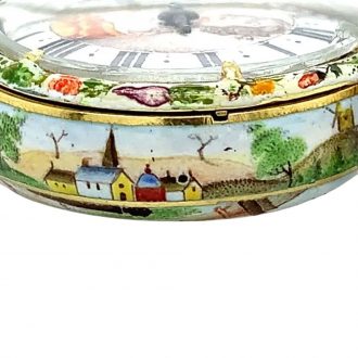 Important English gold and enamel verge watch Circa 1640