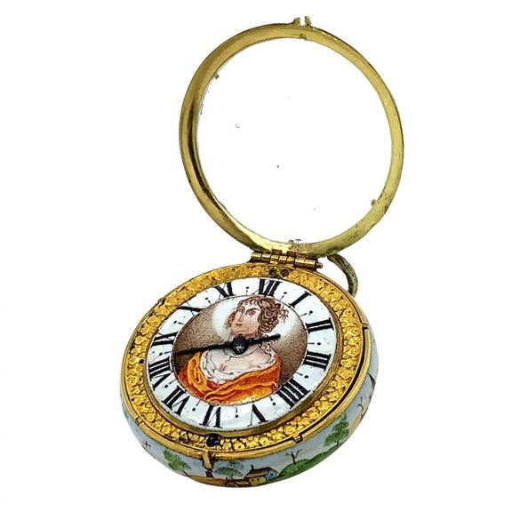 Important English gold and enamel verge watch Circa 1640 Important English gold and enamel verge watch Circa 1640