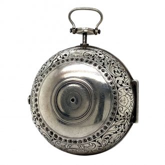 Rare Swiss silver quarter repeating verge oignon watch Circa 1710