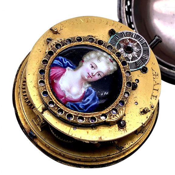 Rare Swiss silver quarter repeating verge oignon watch Circa 1710 Rare Swiss silver quarter repeating verge oignon watch Circa 1710