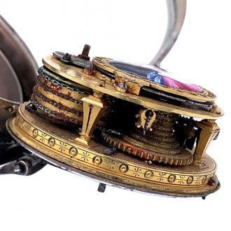 Rare Swiss silver quarter repeating verge oignon watch Circa 1710