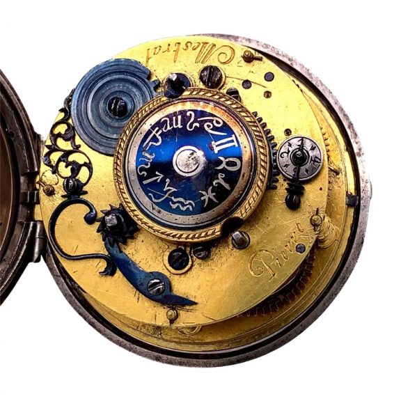 Swiss silver pair cased verge pocket watch with alarm Circa 1685 Swiss silver pair cased verge pocket watch with alarm Circa 1685