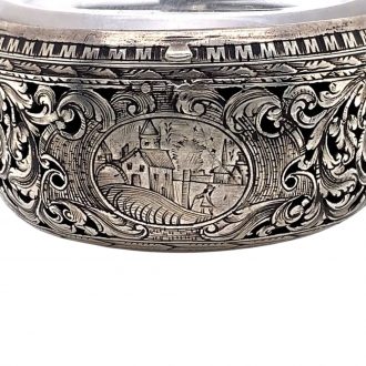 Swiss silver pair cased verge pocket watch with alarm Circa 1685
