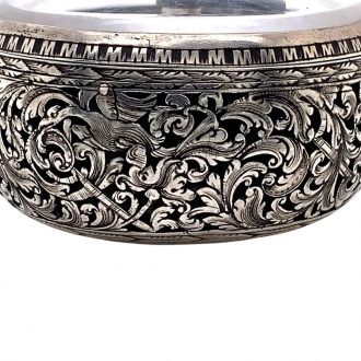 Swiss silver pair cased verge pocket watch with alarm Circa 1685