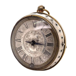Swiss silver, gilt and shagreen verge with self strike Circa 1690