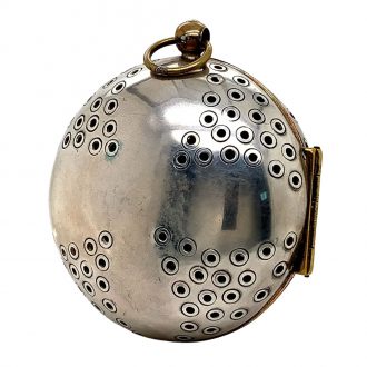 Swiss silver, gilt and shagreen verge with self strike Circa 1690