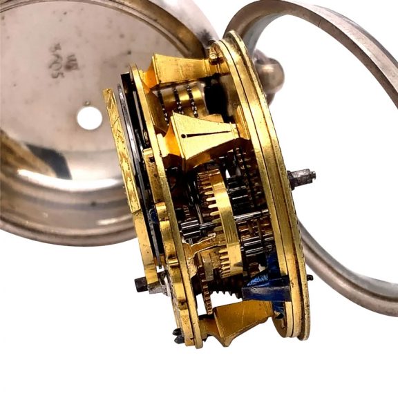 Rare English silver pair cased verge pocket watch Circa 1710 Rare English silver pair cased verge pocket watch Circa 1710