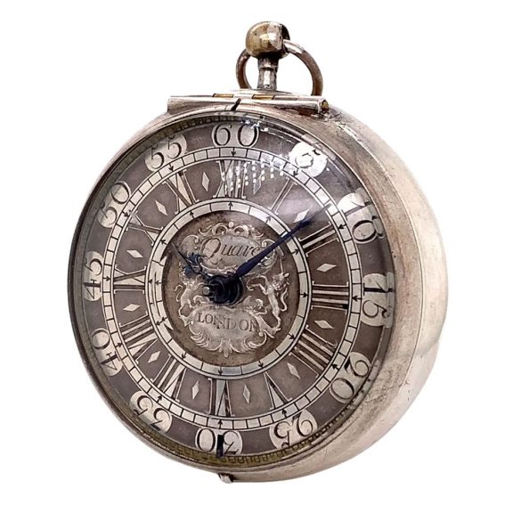 Rare English silver pair cased verge pocket watch Circa 1710 Rare English silver pair cased verge pocket watch Circa 1710