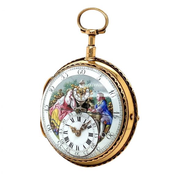 Swiss rose gold cylinder watch with automatic winding Circa 1785 Swiss rose gold cylinder watch with automatic winding Circa 1785
