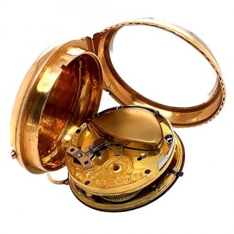 Swiss rose gold cylinder watch with automatic winding Circa 1785