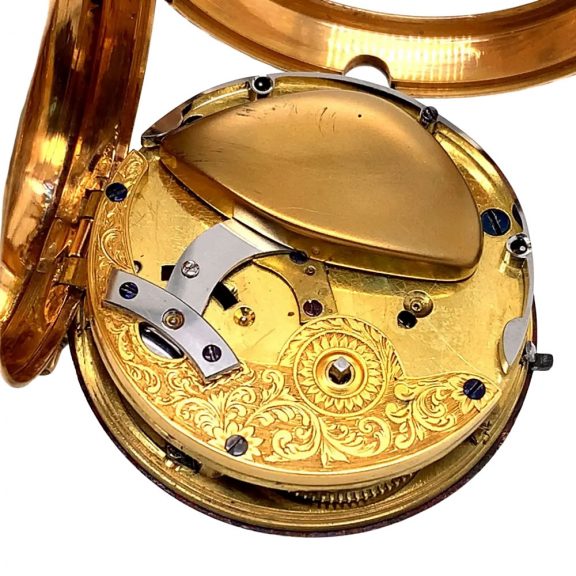 Swiss rose gold cylinder watch with automatic winding Circa 1785 Swiss rose gold cylinder watch with automatic winding Circa 1785