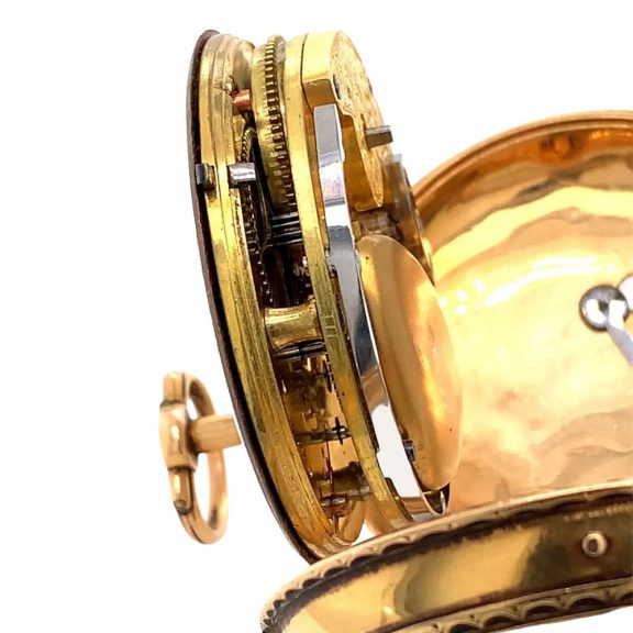 Swiss rose gold cylinder watch with automatic winding Circa 1785 Swiss rose gold cylinder watch with automatic winding Circa 1785