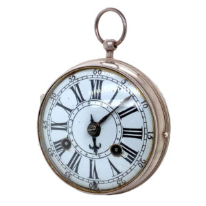Small French silver self striking verge coach watch Circa 1720