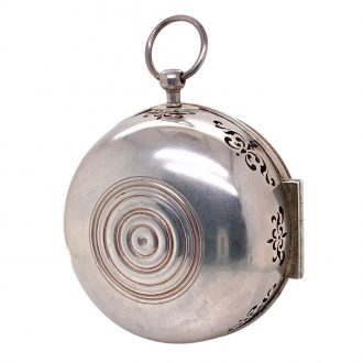 Small French silver self striking verge coach watch Circa 1720