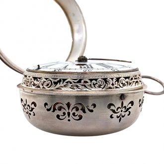 Small French silver self striking verge coach watch Circa 1720