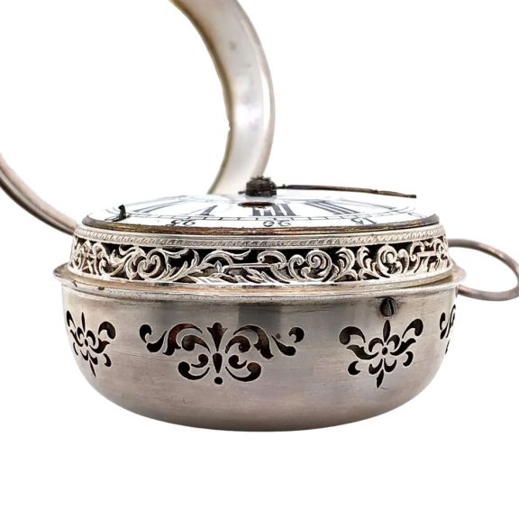 Small French silver self striking verge coach watch Circa 1720 Small French silver self striking verge coach watch Circa 1720