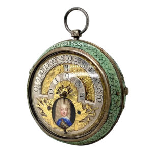 German silver pair cased verge with wandering hours Circa 1710