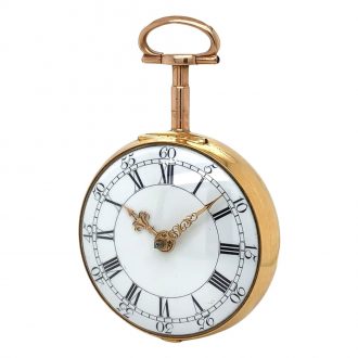Historically interesting English 18K gold verge watch Circa 1775