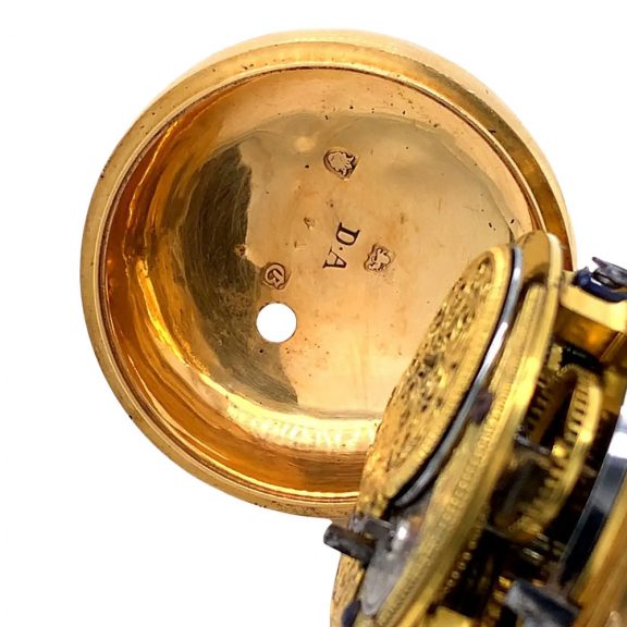 Rare English 18K gold pair cased repoussé watch Circa 1762 Rare English 18K gold pair cased repoussé watch Circa 1762