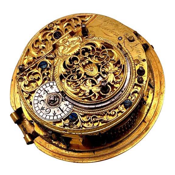 English fire gilded petite sonnerie self striking verge Circa 1730 English fire gilded petite sonnerie self striking verge Circa 1730