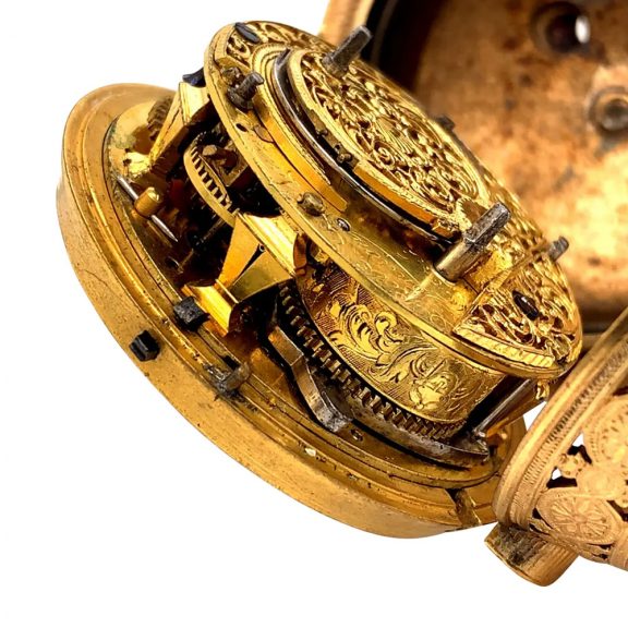 English fire gilded petite sonnerie self striking verge Circa 1730 English fire gilded petite sonnerie self striking verge Circa 1730