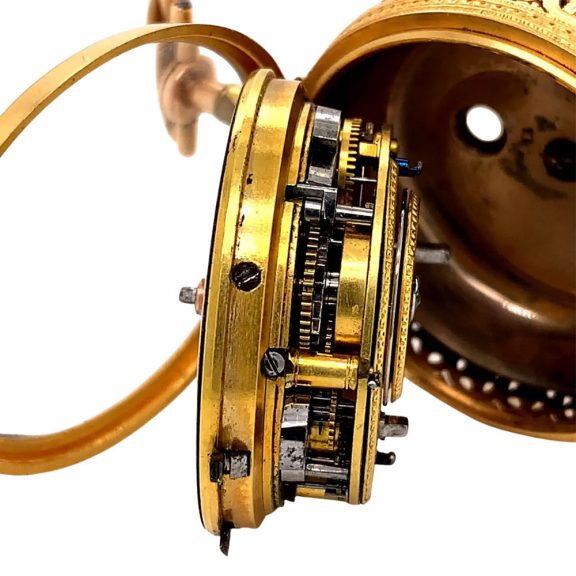 English gold and enamel verge for the Spanish market Circa 1810 English gold and enamel verge for the Spanish market Circa 1810