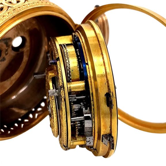 English gold and enamel verge for the Spanish market Circa 1810 English gold and enamel verge for the Spanish market Circa 1810