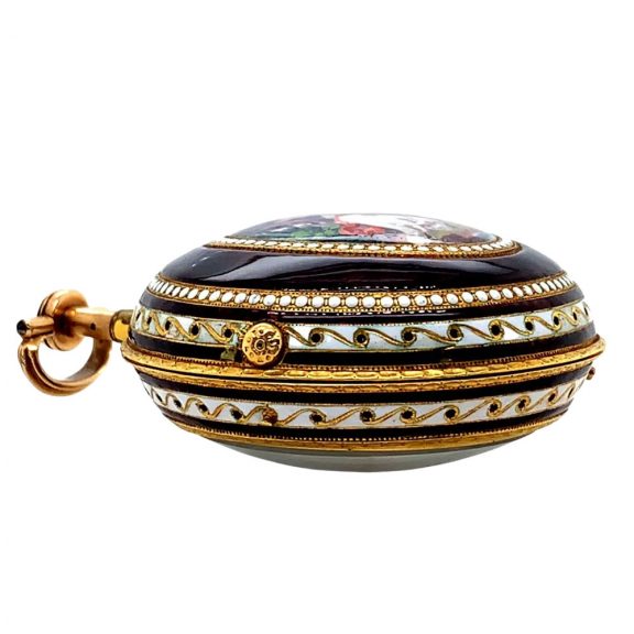English gold and enamel verge for the Spanish market Circa 1810 English gold and enamel verge for the Spanish market Circa 1810