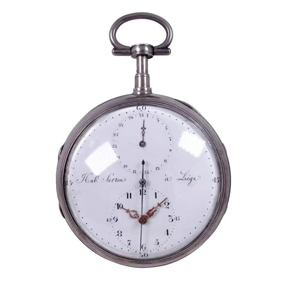 Belgian silver repeating à toc center seconds duplex Circa 1790
