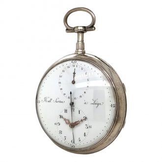 Belgian silver repeating à toc center seconds duplex Circa 1790