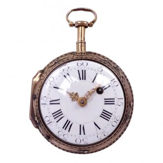 French 18K varicoloured gold quarter repeating verge Circa 1785