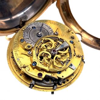French 18K varicoloured gold quarter repeating verge Circa 1785