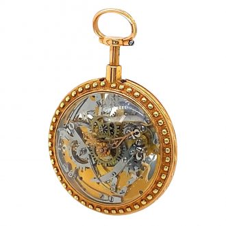 French skeletonized rose gold repeating à toc watch Circa 1770 French skeletonized rose gold repeating à toc watch Circa 1770