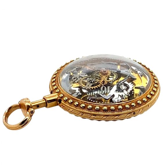 French skeletonized rose gold repeating à toc watch Circa 1770 French skeletonized rose gold repeating à toc watch Circa 1770