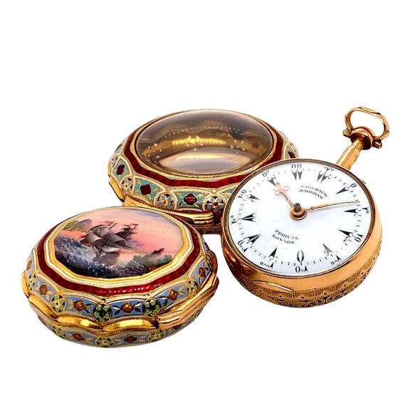 English gold and enamel verge for the Turkish market Circa 1813 English gold and enamel verge for the Turkish market Circa 1813