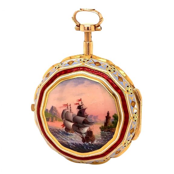 English gold and enamel verge for the Turkish market Circa 1813 English gold and enamel verge for the Turkish market Circa 1813