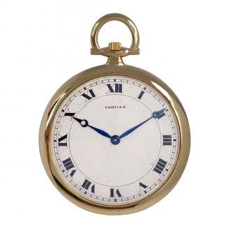 Ultra flat French/Swiss 18K gold open faced lever Circa 1940