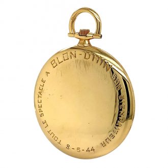 Ultra flat French/Swiss 18K gold open faced lever Circa 1940