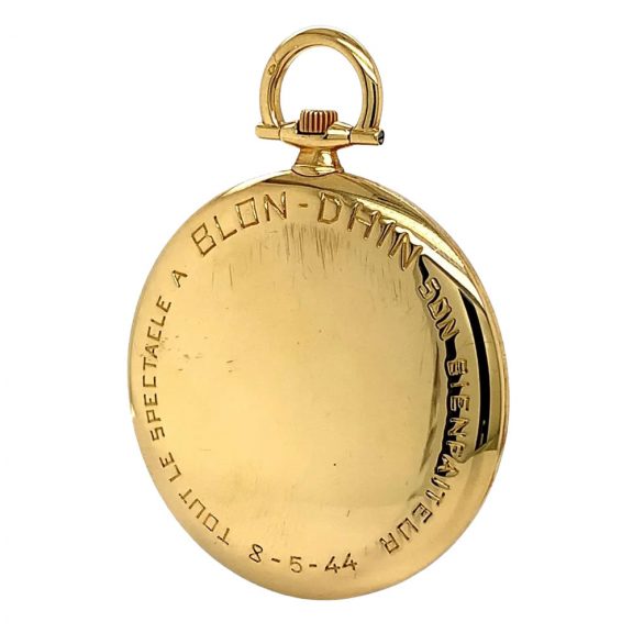Ultra flat French/Swiss 18K gold open faced lever Circa 1940 Ultra flat French/Swiss 18K gold open faced lever Circa 1940