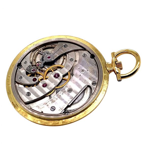 Ultra flat French/Swiss 18K gold open faced lever Circa 1940 Ultra flat French/Swiss 18K gold open faced lever Circa 1940
