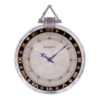 Ultra flat French/Swiss rock crystal lever pocket watch Circa 1925