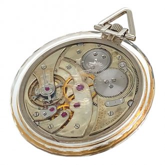Ultra flat French/Swiss rock crystal lever pocket watch Circa 1925