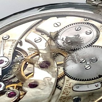 Ultra flat French/Swiss rock crystal lever pocket watch Circa 1925