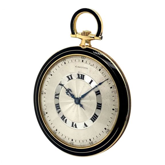 French/ Swiss 18K gold and black enamel Art Deco watch Circa 1922 French/ Swiss 18K gold and black enamel Art Deco watch Circa 1922