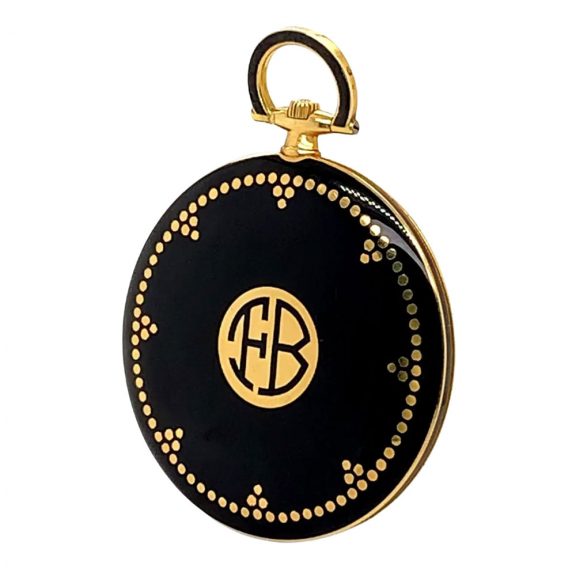French/ Swiss 18K gold and black enamel Art Deco watch Circa 1922 French/ Swiss 18K gold and black enamel Art Deco watch Circa 1922