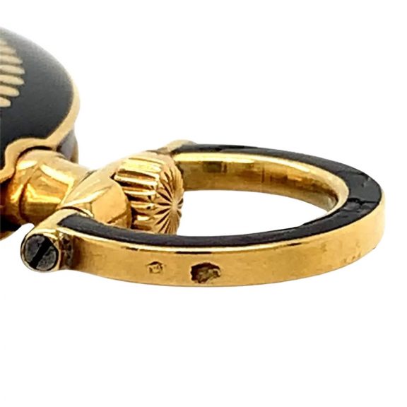 French/ Swiss 18K gold and black enamel Art Deco watch Circa 1922 French/ Swiss 18K gold and black enamel Art Deco watch Circa 1922