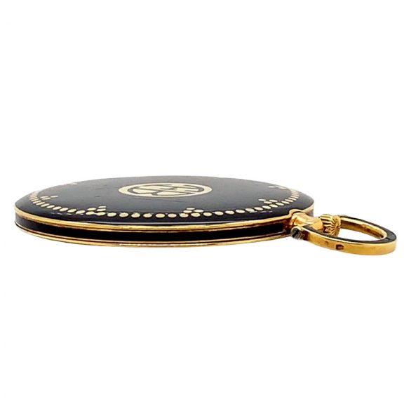French/ Swiss 18K gold and black enamel Art Deco watch Circa 1922 French/ Swiss 18K gold and black enamel Art Deco watch Circa 1922