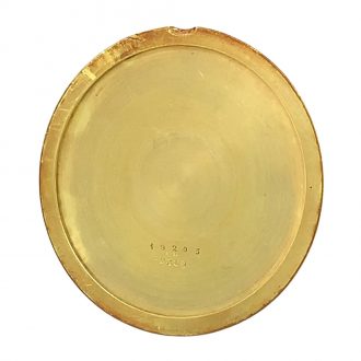 French/ Swiss 18K gold and black enamel Art Deco watch Circa 1922