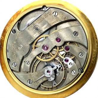 French/ Swiss 18K gold and black enamel Art Deco watch Circa 1922