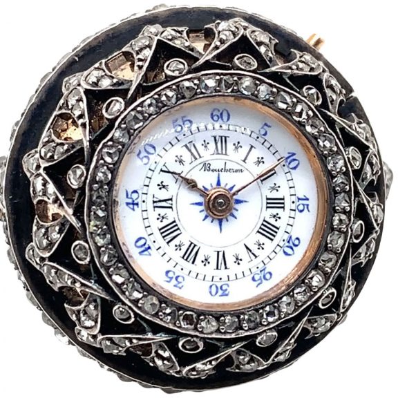 French decorative belle èpoque basket form watch Circa 1900 French decorative belle èpoque basket form watch Circa 1900